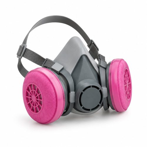 Respirador medio rostro con filtros para polvo y vapores